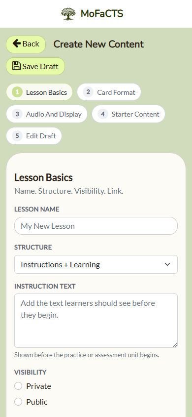 Manual content creator mobile